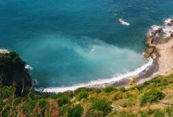 click to zoom Guvano beach for nudists, Corniglia-Vernazza, Cinque Terre