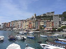 click to zoom Portovenere - View of the town and castle Doria